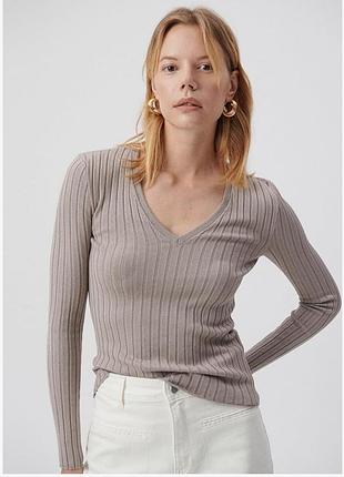 Джемпер фактурной вязки цвета мокко massimo dutti