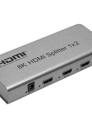 Спліттер powerplant hdmi 8k 1x2 (hdsp8k-2)