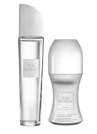 Жіночий парфумований набір 2-в-1 avon pur blanca для неї
