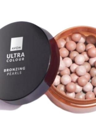 Бронзер в шариках avon bronzing pearls оттенок розовый rosy bronze 28 г