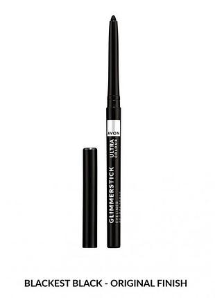 Карандаш для глаз avon ultra colour - blackest black/чернее черного 0.28г