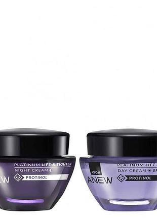 Набір для обличчя avon "ліфтинг і пружність" (нічний + денний крем)