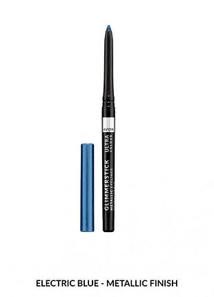 Карандаш для глаз с эффектом металлик avon синий электрик/electric blue 0.35г