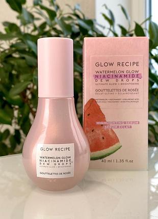 Сыворотка-хайлайтер с ниацинамидом glow recipe watermelon glow niacinamide dew drops 40 ml