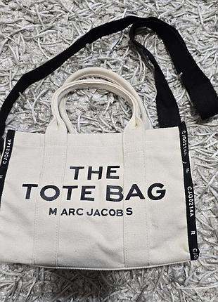 Шикарная маленькая сумочка от marc jacobs the tote bag | женская текстильная сумка