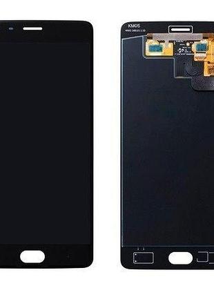 Дисплей для oneplus 3, a3003 із сенсором і рамкою чорний (tft)