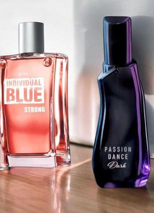 Набір парфумів avon individual blue strong 100 мл + avon passion dance dark 50 мл (для нього і для неї)
