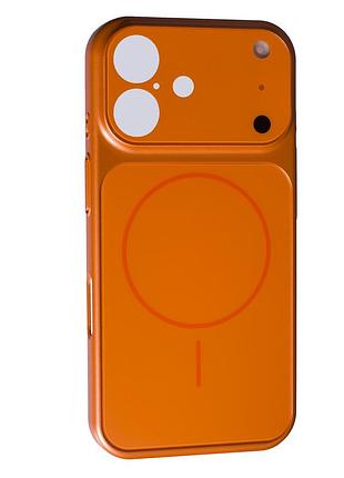 Чехол силиконовый магнитный с магсейф для iphone 15pro silicone iphone 17 style with magsafe orange
