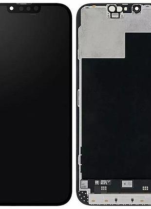 Дисплей apple iphone 13 pro max с сенсором и рамкой, черный (oled)