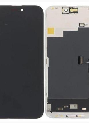 Дисплей apple iphone 15 pro max із сенсором і рамкою, чорний (tft)