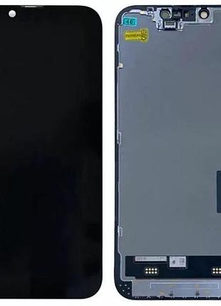 Дисплей apple iphone 14 с сенсором и рамкой, черный (tft)