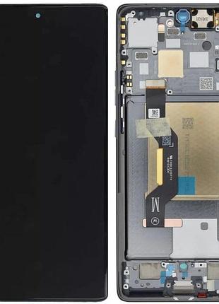 Дисплей motorola xt2407 moto edge 50 с сенсором и рамкой, grey, оригинал