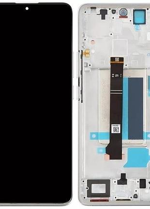 Дисплей xiaomi redmi note 13 pro plus 5g із сенсором і рамкою, white, оригінал