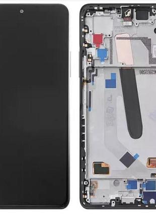 Дисплей для xiaomi poco f3, mi11x, mi11i, redmi k40 із сенсором і рамкою чорний (oled)