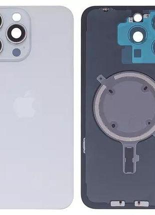 Задняя крышка apple iphone 15 pro, с стеклом камеры, белый
