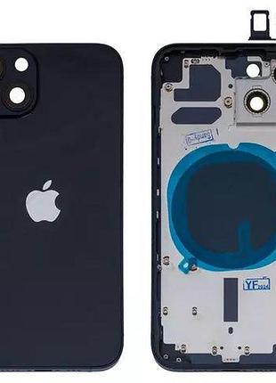Корпус для iphone 13, с держателем sim-карты, с боковыми кнопками, черный