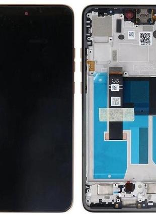 Дисплей motorola xt2409 moto edge 50 neo с сенсором и рамкой, gold (latte), оригинал