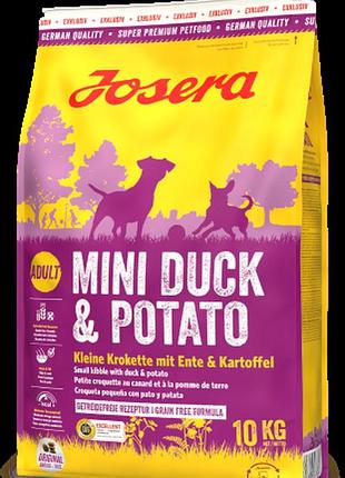 Сухий корм для собак малих порід josera mini duck & potato з качкою та картоплею 10 кг