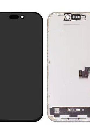 Дисплей apple iphone 16 pro с сенсором и рамкой, black (oled)