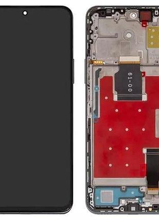 Дисплей для huawei honor 90 lite, honor x8a, із сенсором і рамкою, silver