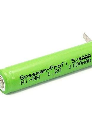 Промышленный аккумулятор bossman aaal (5/4aaa) ni-mh, 1100mah, 1.2v с контактами под пайку