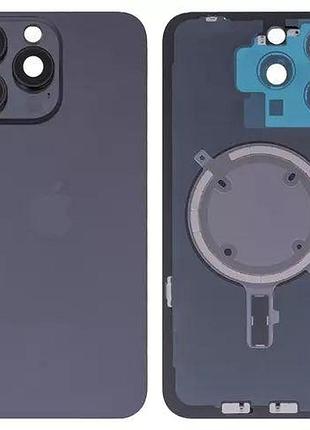 Задняя крышка apple iphone 15 pro, с стеклом камеры, черный