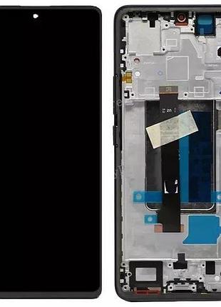 Дисплей xiaomi redmi note 13 pro plus 5g із сенсором і рамкою, чорний (oled)