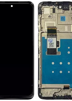 Дисплей motorola xt2333 moto g23 с сенсором и рамкой, черный, оригинал