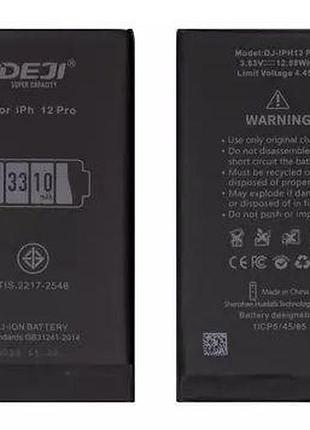 Акумулятор deji для apple iphone 12 pro, 3310mah, збільшена ємність, без помилки, decode