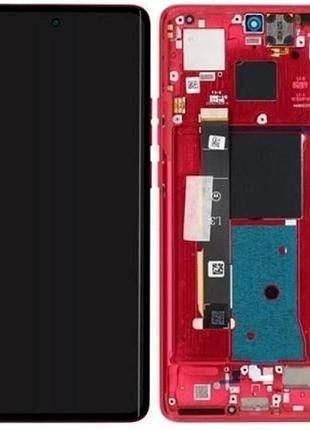 Дисплей motorola xt2303 moto edge 40 с сенсором и рамкой, red (amoled)