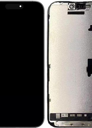 Дисплей apple iphone 16 pro max із сенсором і рамкою, black, оригінал