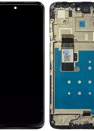 Дисплей motorola moto g13, g23 (xt2331, xt2333) с сенсором и рамкой, black, оригинал