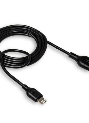 Дата-кабель usb xo nb103 2.1a quick charge lightning 2m black 2