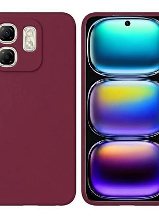 Чохол fiji full soft premium для infinix hot 50i (x6531 / x6531b) протиударний бампер з мікрофіброю bordo