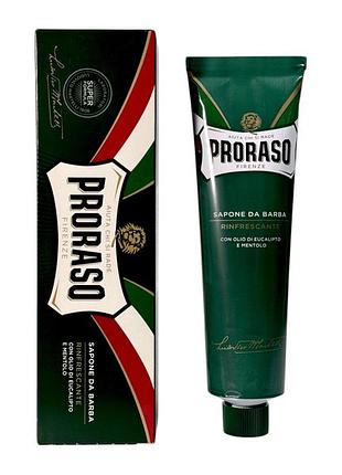 Мило для гоління proraso освіжаюче з ментолом та евкаліптом sapone da barba rinfrescante, 150 мл