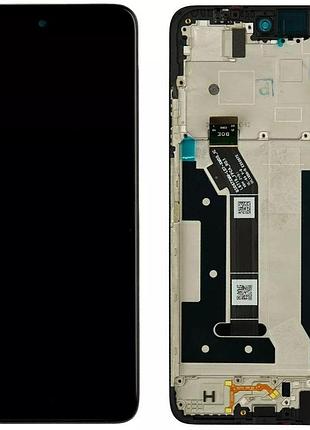 Дисплей motorola xt2433 moto g35 с сенсором и рамкой, black, оригинал