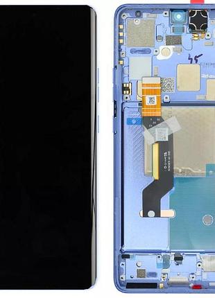 Дисплей motorola xt2409 moto edge 50 neo с сенсором и рамкой, nautical blue, оригинал