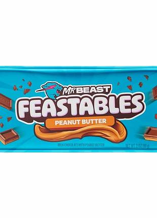 Шоколад с арахисовой пастой мистер бист mr beast feastables peanut butter 60 г
