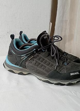 Оригинальные кожаные трэкинговые кроссовки meindl на gore-tex