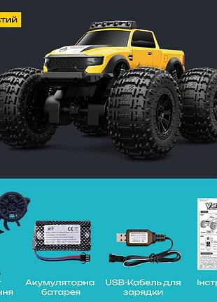 Машинка-амфібія на пульті керування jjrc c8816 amphibious off-road car 4wd (29 см) – водонепроникний джип з пропорційним