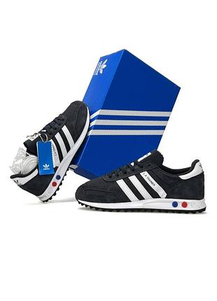 Мужские кроссовки adidas la trainer dark grey white