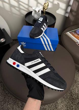 Мужские кроссовки adidas la trainer dark grey white
