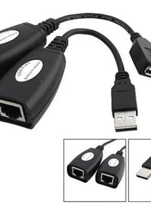 Usb удлинитель по rj45 витой паре до 50м usb - utp cat5 lan