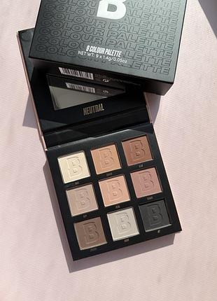 Палетка тіней для вік neutral 9 colour palette beauty bay коричнева бургунді