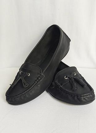 Женские кожаные мокасины-лоферы clarks