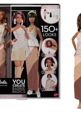 Набор создай свою базовую куклу барби barbie signature you create basics neutral kit 001.