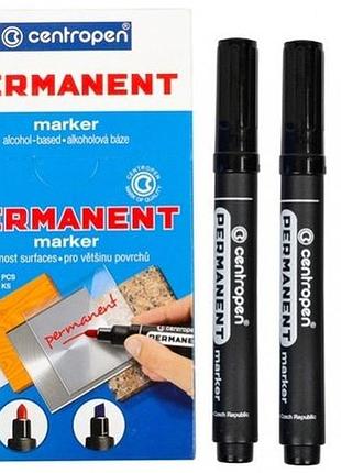 Маркер перманентний "centropen" 8566 чорний (круглий) 2,5 мм, шт
