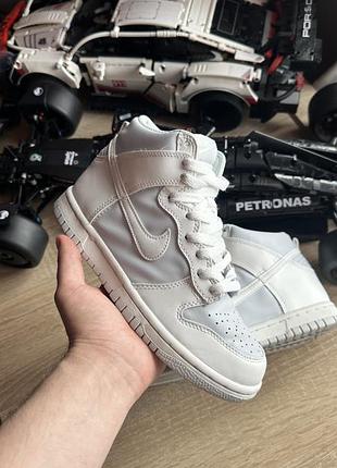 Nike dunk high white / pure platinum 36.5 (23.5 см) оригинал состояние 9/10