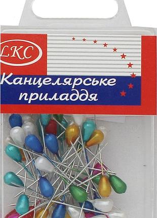 Булавки декоративні кольорова головка "lkc" 50 шт, 1023 , шт