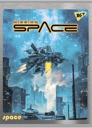 Зошит для записів а5/96 кл. "yes" "space" мат. вдл+уф-виб.+мікроембосінг 766898, шт